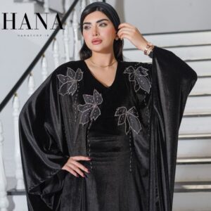 مانتو پانچ مدل جلو بسته برگی | فری سایز