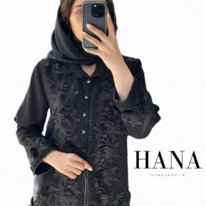 مانتو کتی مدل آدلیا | شیک، خاص و بی‌نقص تک رنگ مشکی