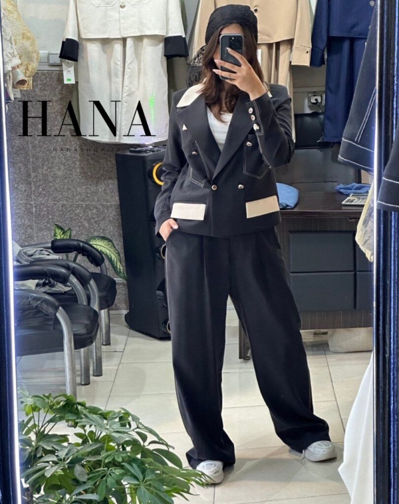 ست کراپ و شلوار مدل طناز ، هانا شاپ با طراحی شیک و مدرن