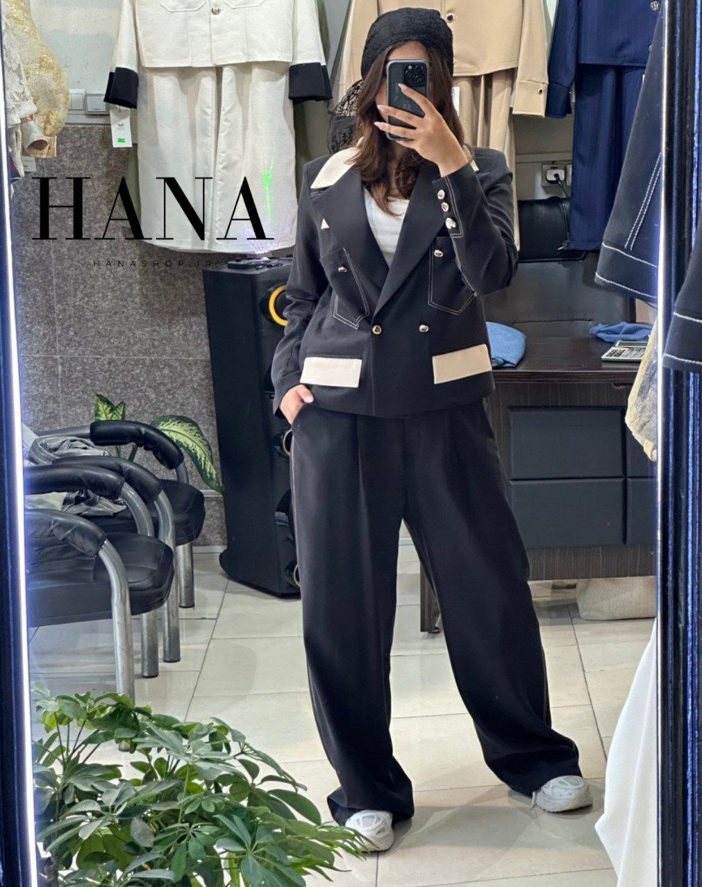 ست کراپ و شلوار مدل طناز ، هانا شاپ با طراحی شیک و مدرن