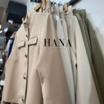 ست کراپ و شلوار کجراه ترک مدل رزا رنگبندی