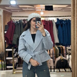 پالتو زنانه مدل آریا کت فوتر آبی