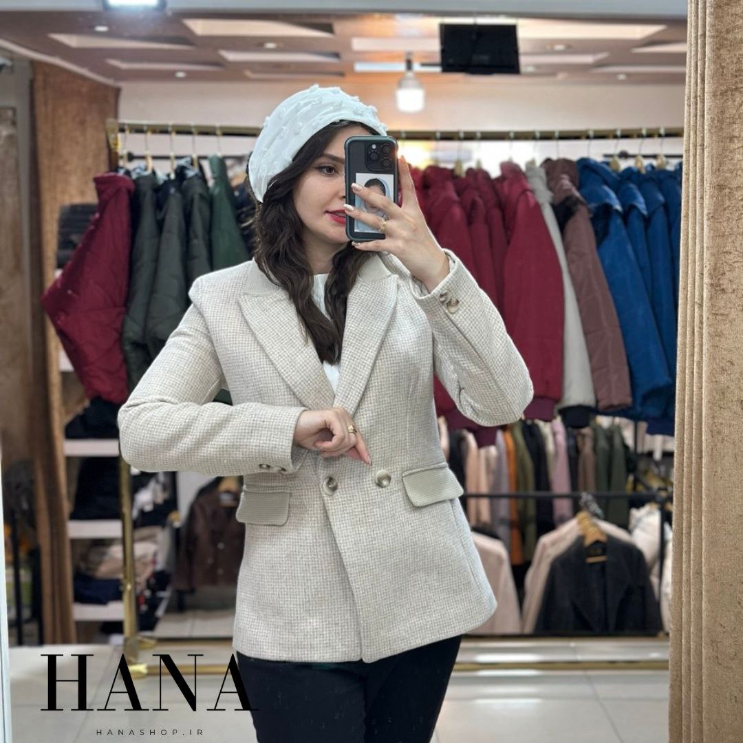 کت زنانه فوتر چهارخانه مدل آوان مخصوص قدبلندها