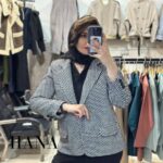 کت زنانه مدل آرتیما - کت فوتر پشمی مشکی