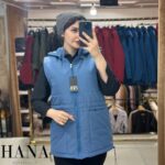 پافر زنانه مدل آوینا داخل پشم‌شیشه مناسب زمستان آبی