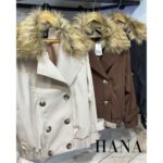 کت زنانه یقه خزدار مدل آتین ZARA مناسب زمستان رنگبندی