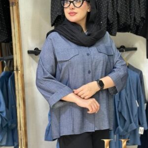 شومیز طرح جین زنانه مدل دنیز قد ۷۰ | هانا شاپ