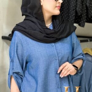 شومیز مانتویی طرح جین مدل دنیز قد ۷۰ سایز ۱ و ۲ هانا شاپ